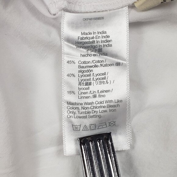 Madewell Lakeline Popover Shirttail Top Women's Size XS Eyelet White Summer Top - Picture 8 of 16